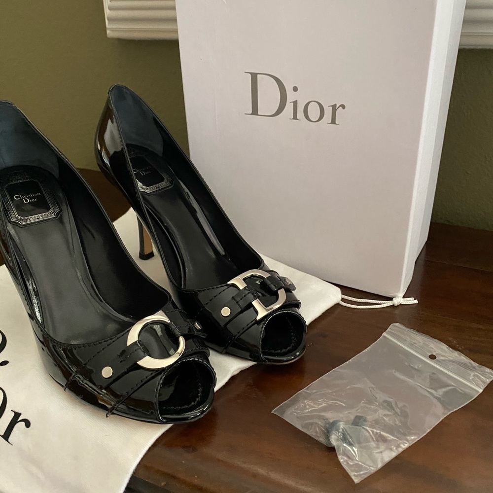 Dior open toe pumps